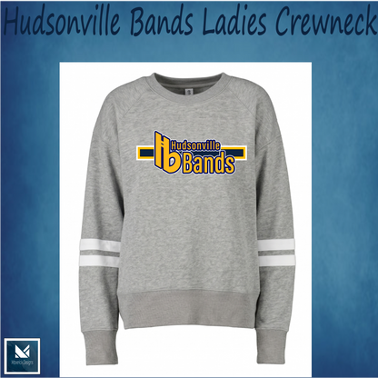 Hudsonville Bands Lines Ladies Crewneck