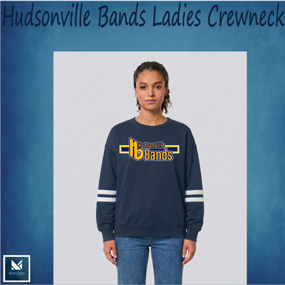 Hudsonville Bands Lines Ladies Crewneck