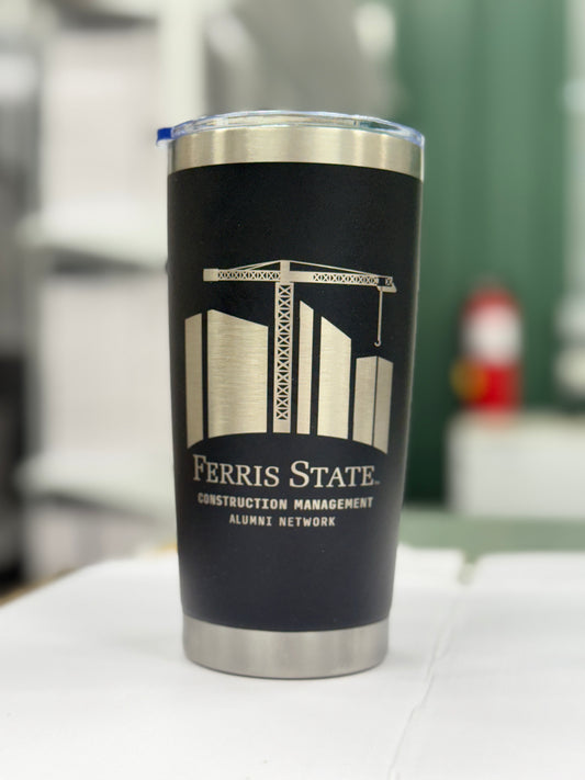 Black Logo Engraved Tumbler
