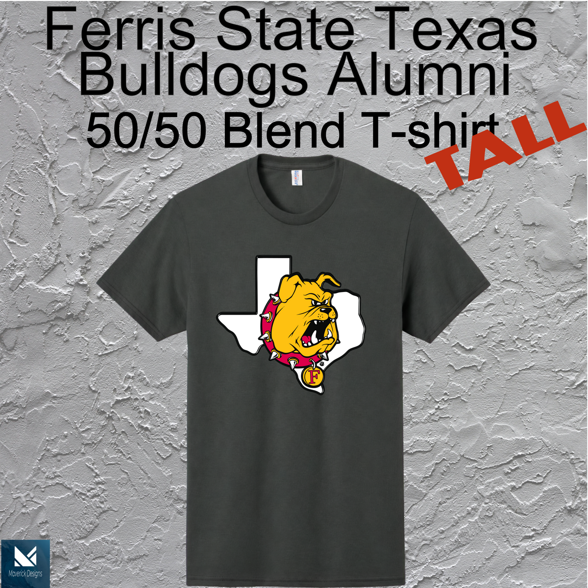 FSU Texas Bulldogs T-shirt Large Logo TALL