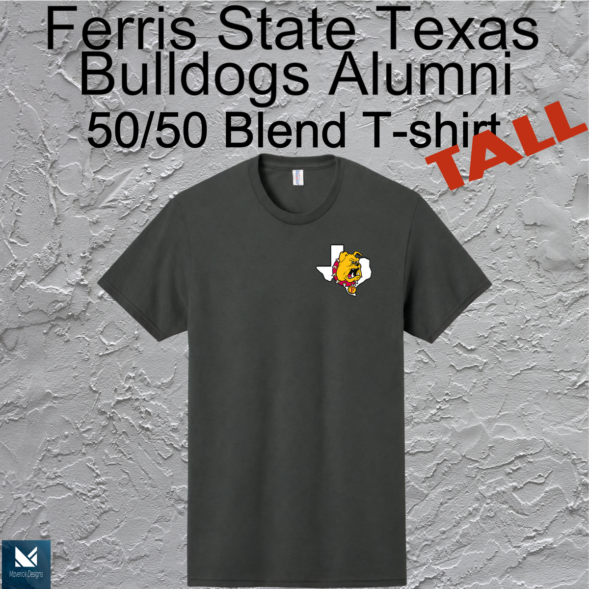 FSU Texas Bulldogs T-shirt Left Chest Logo TALL