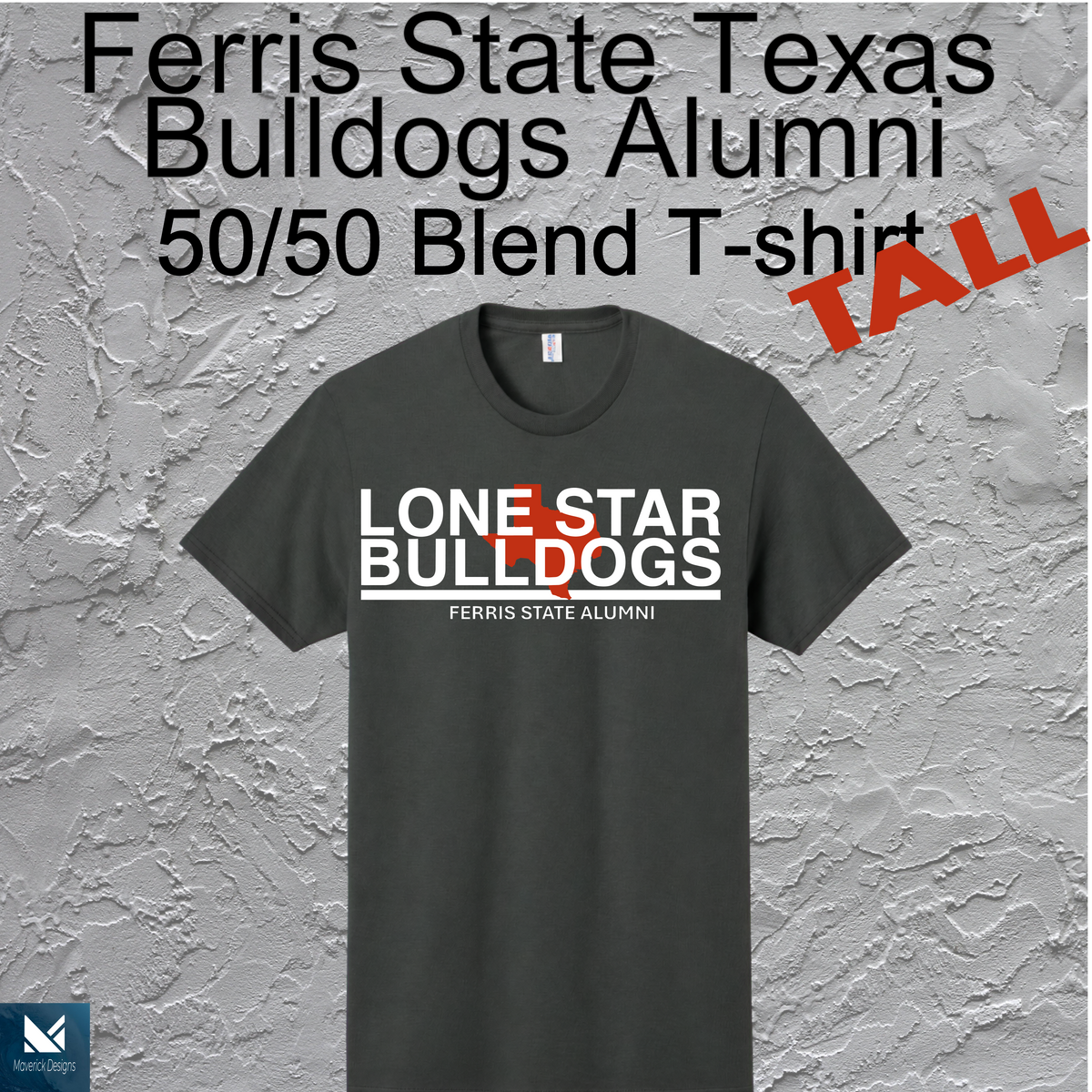 FSU Lonestar Bulldogs T-shirt Large Logo TALL