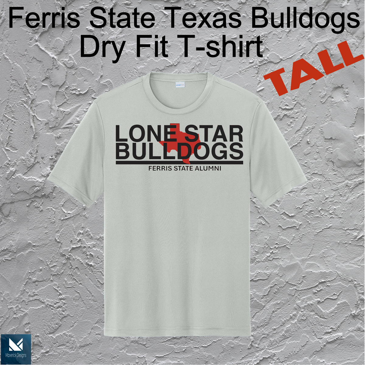 FSU Lonestar Bulldogs Dry Fit T-shirt Large Logo TALL