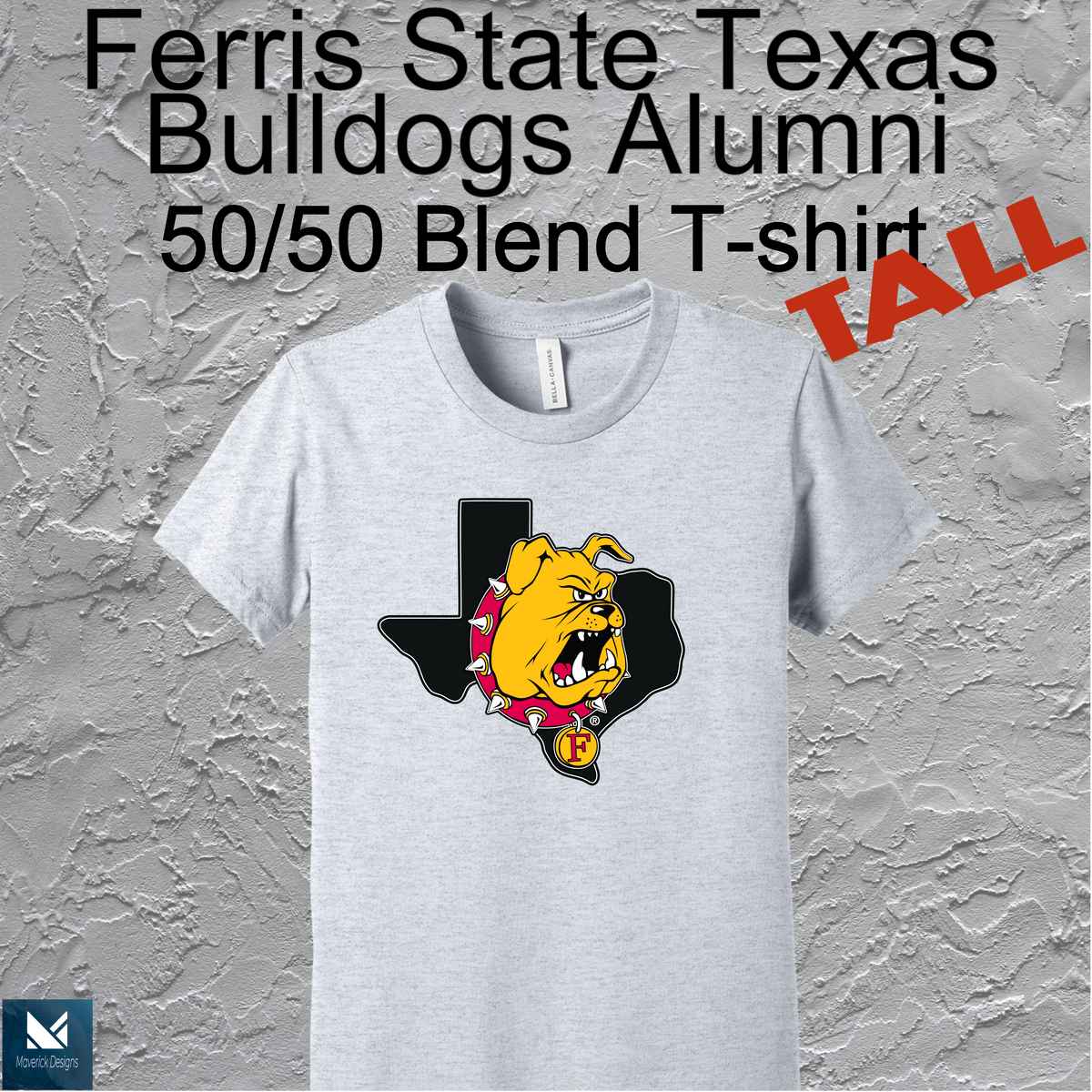 FSU Texas Bulldogs T-shirt Large Logo TALL