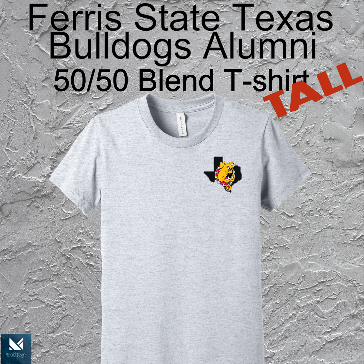 FSU Texas Bulldogs T-shirt Left Chest Logo TALL