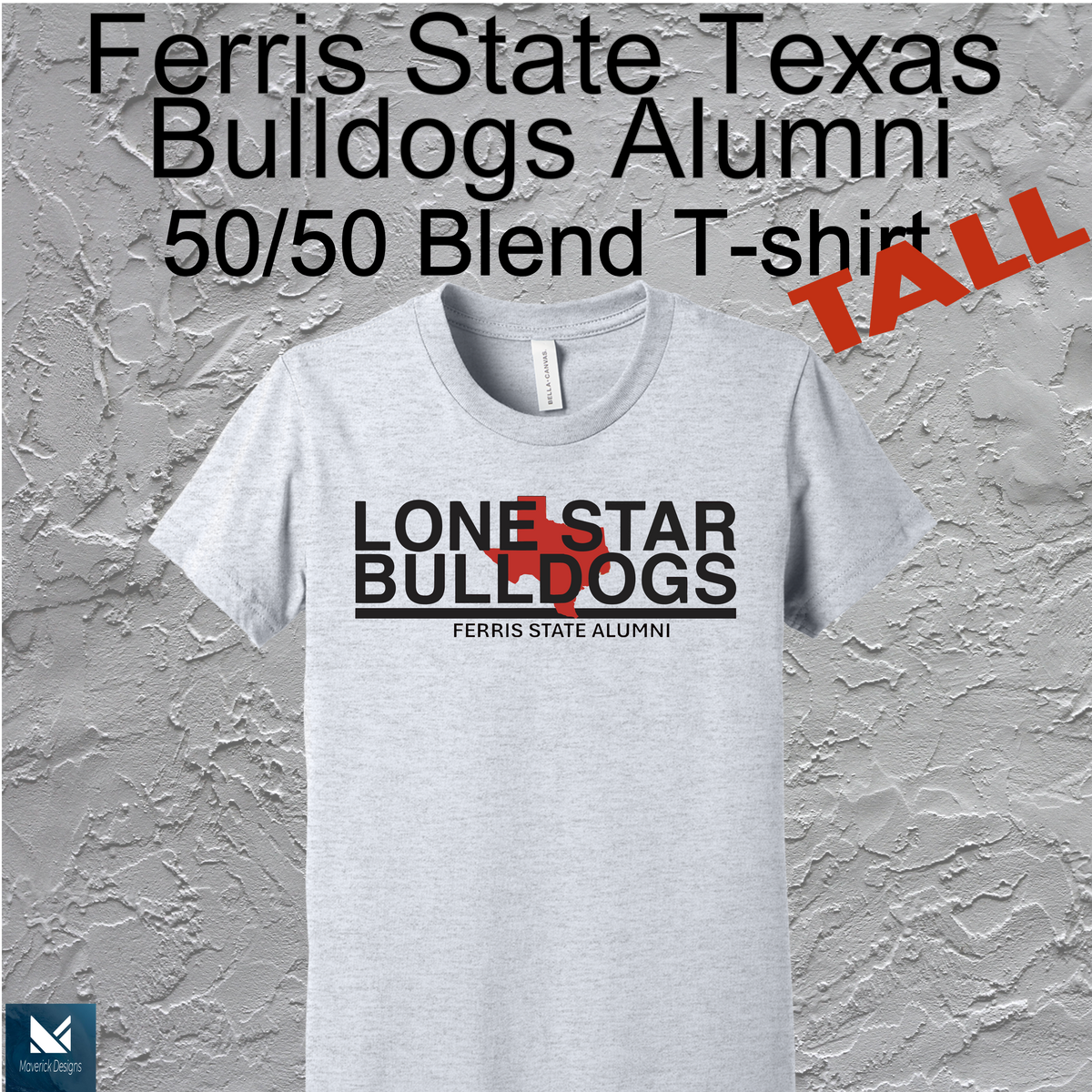 FSU Lonestar Bulldogs T-shirt Large Logo TALL