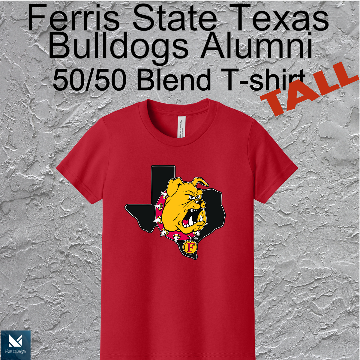 FSU Texas Bulldogs T-shirt Large Logo TALL