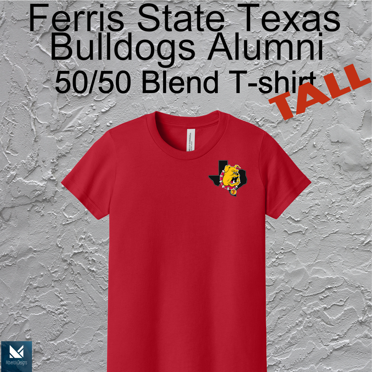 FSU Texas Bulldogs T-shirt Left Chest Logo TALL