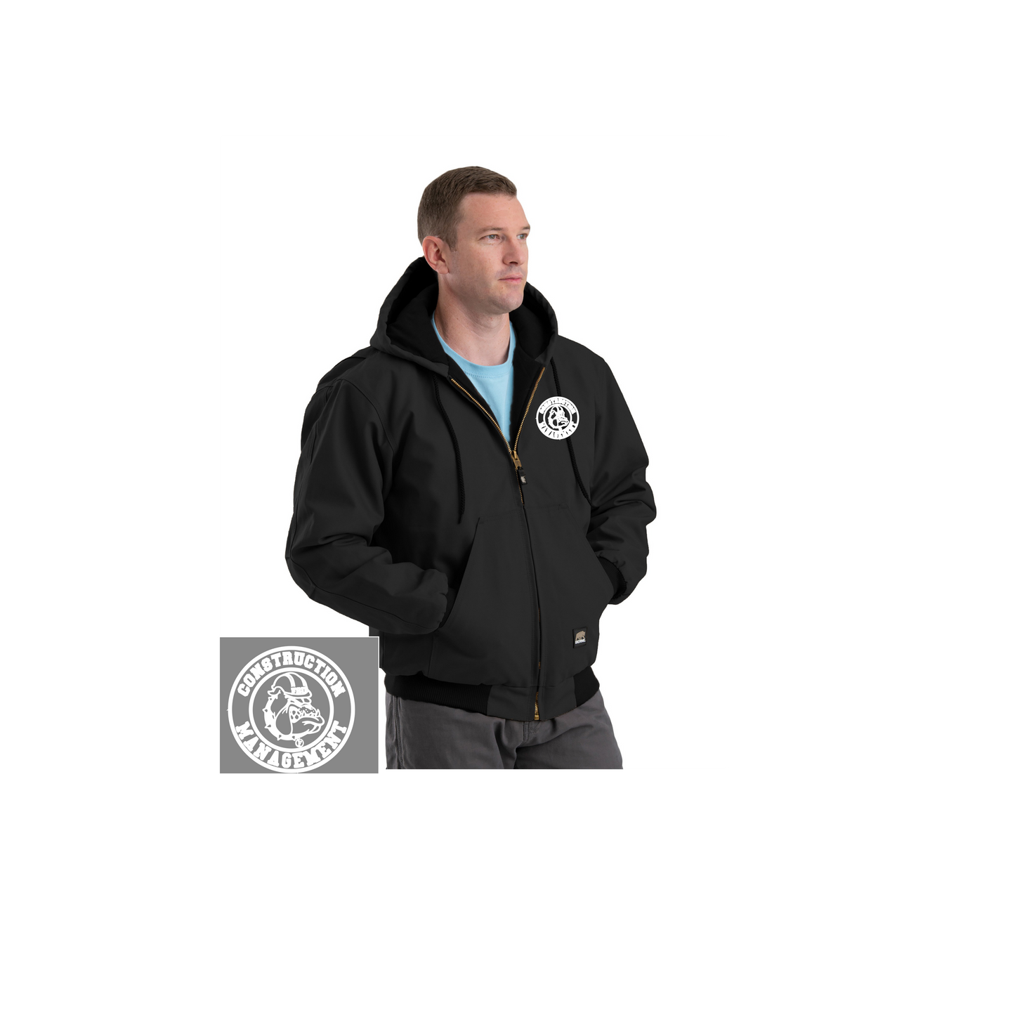 Jacket -Berne Hooded with Embroidered Logo