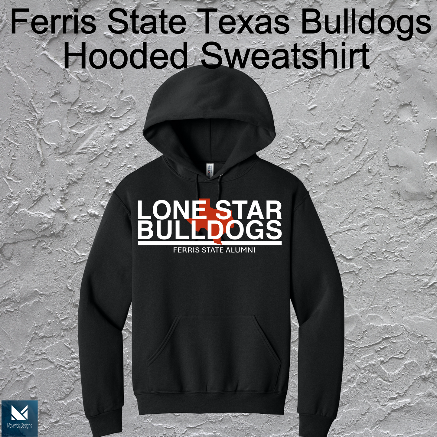 FSU Lonestar Bulldogs Hooded Large Logo